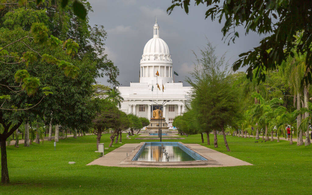 View of Colombo Municipal Council from Viharamahadevi Park