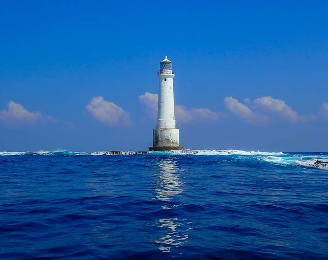 View of the Great Basses Reef Lighthouse, Sri Lanka