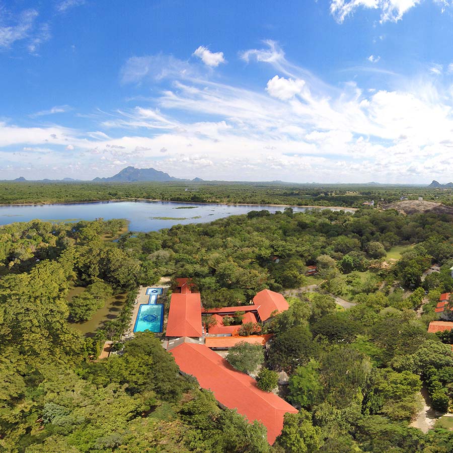 Aerial View of a Hotel in Habarana