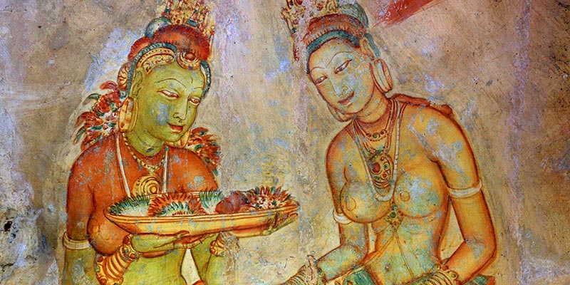 Frescoes in The Sigiriya Rock