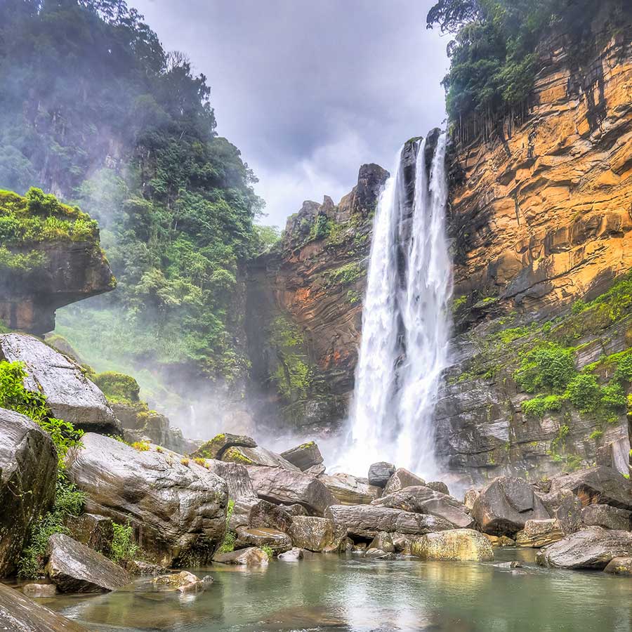 Waterfall Scenery of Sri Lanka