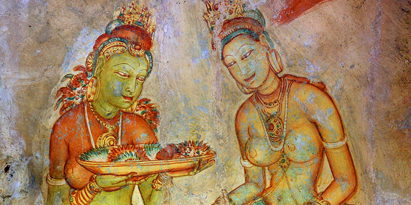 Frescoes in The Sigiriya Rock