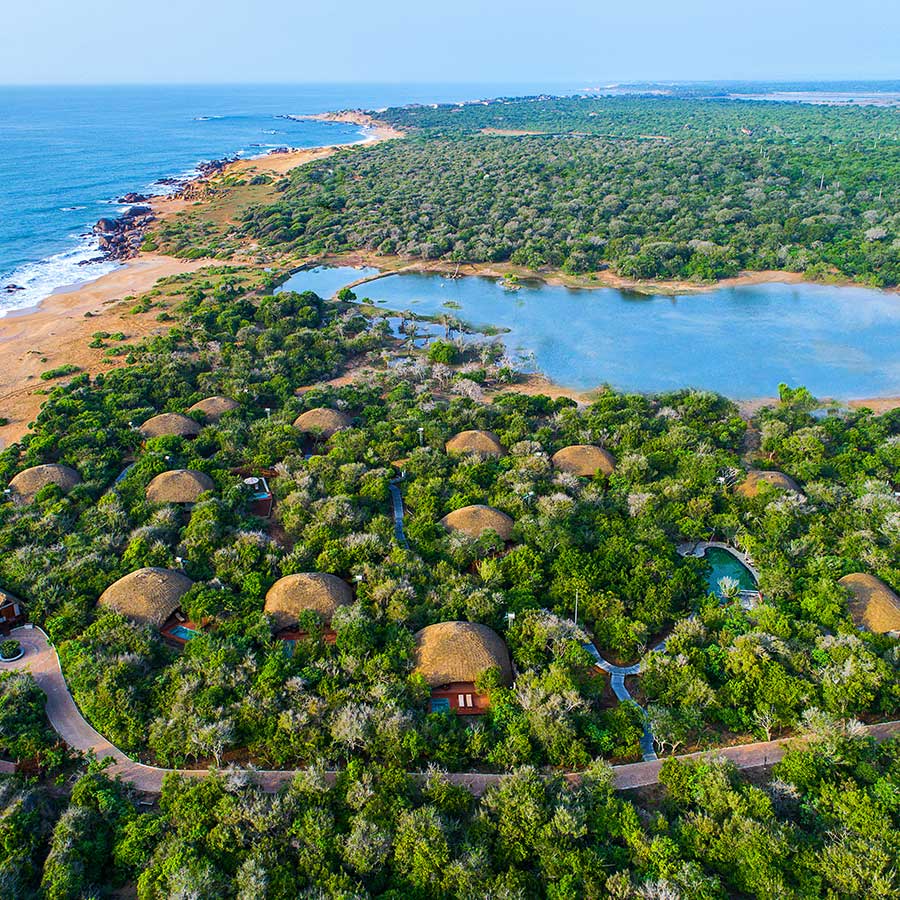 Aerial View of a Hotel in Yala