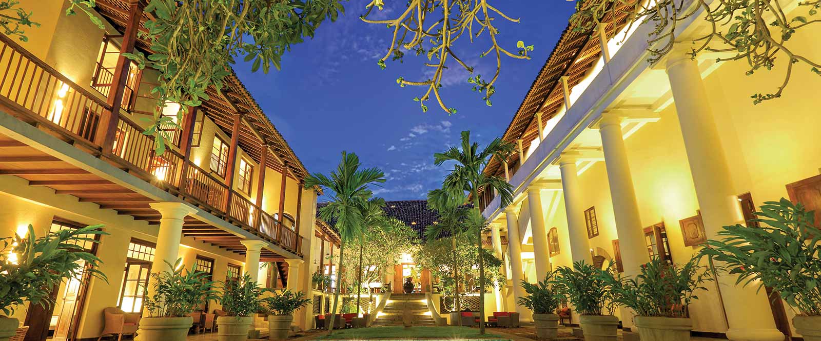 Evening View of a Hotel in Galle