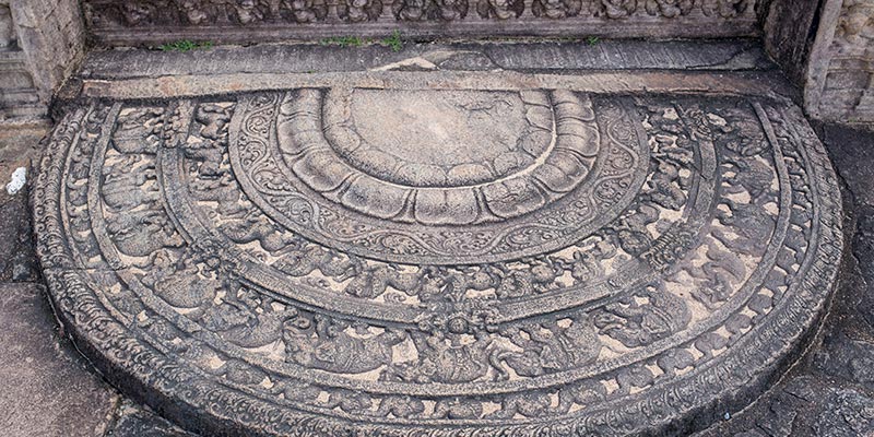 Moon Stone Ruins in Sri Lanka