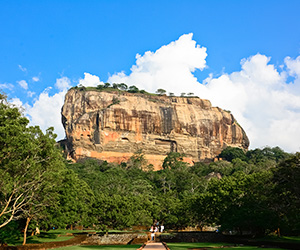 Sigiriya Rock from Hiriwaduna Lake