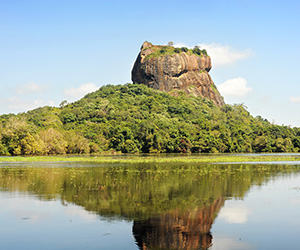 Sigiriya Rock from Hiriwaduna Lake