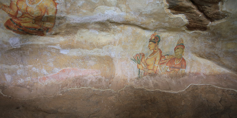Frescoes in The Sigiriya Rock